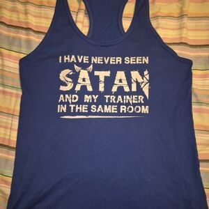 Blue Graphic Tank Top